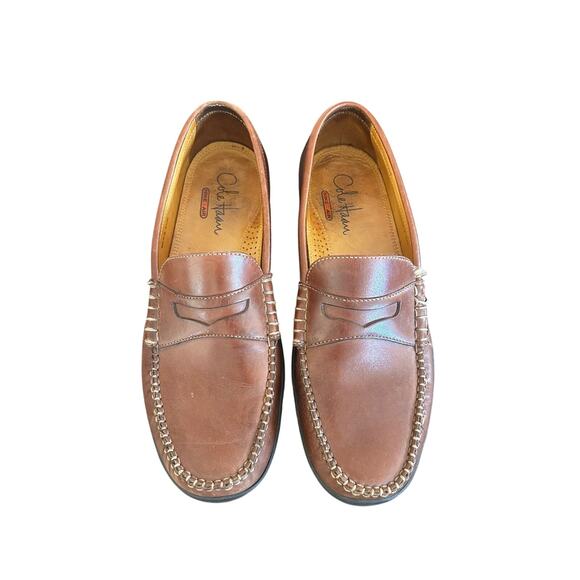 Cole Haan Nike Air Mens Penny Loafer Leather Brown Slip On Classic SZ9.5M main image 12